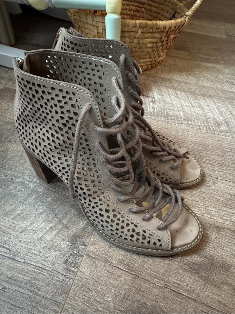 Vince Camuto Lace-Up Ankle Boots